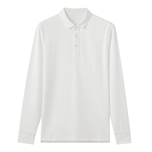 Polo homme décontracté pour l'automne Haitpant en coton blanc L