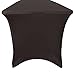 YOUR CHAIR COVERS Rectangular Spandex Table Covers 4ft Fitted Tablecloth Wedding Event Patio Decorations Elastic Fabric Stretch Tables Cover for 4 ft Folding Table (Black)