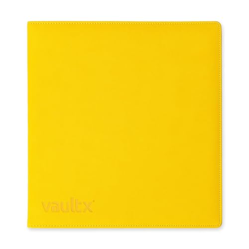Image of Vault X Slim Ring Binder, 540 Cards, fits 9 Pocket Pages, Exo-Tec Material, 3 D-Ring Folder, for Trading Cards (Yellow)