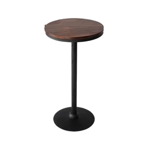 QuxetlRyz Taburetes de Bar Silla de Bar de Hierro Forjado Retro, Mesa Alta de Madera Maciza, Taburete Alto, Mesa Redonda pequeña(Square Table 55 55)