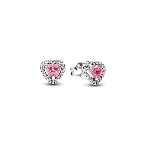 Pendientes Pandora Moments 298427C02 corazón rosa