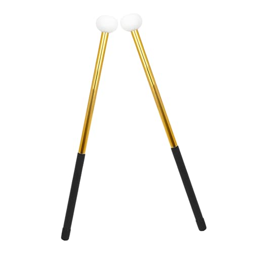 Baquetas de metal con cabeza de fieltro para batería miniatura 1
