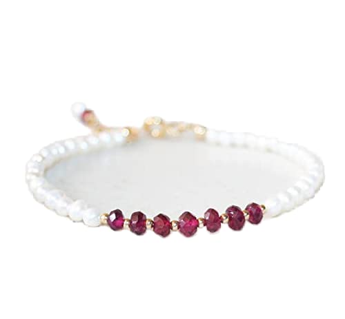 Bracelet stacking grenat et perles pour sublimer vos tenues du quotidien
