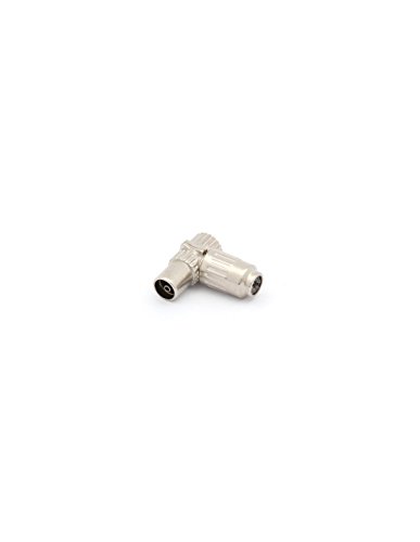 FICHE COAX FEMELLE COUDE 9.5MM/2.3MM - MTALLIQUE Cover