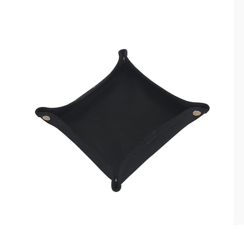 YONBEN Canvas Storage Tray Cotton Key Tray Catchall Tray Stylish Organizer for Small Items Lightweight Design (Black)