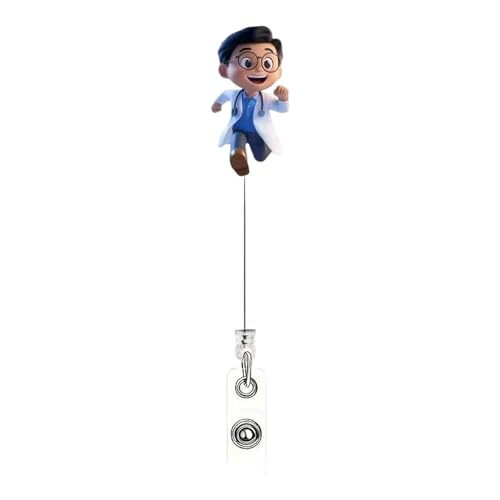 Strong Acrylic Badges Reel Retractable Cards Holder with Secure Locking Mechanism for Hospital Use Healthcare Professional Badge