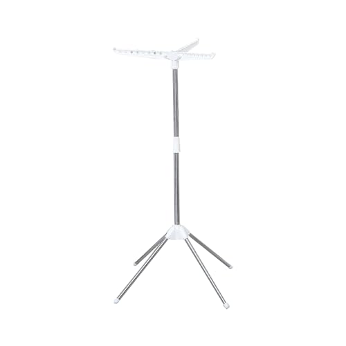 Genérico Tendedero Portátil For Ropa, Soporte For De 4 Patas Que Ahorra Espacio, Diseño Giratorio 360°, con Orificios For Colgar Resistentes Al Viento Y Antideslizantes(White)