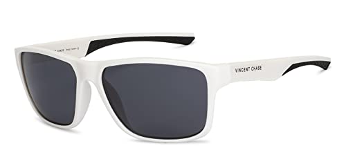 Image of Vincent Chase By Lenskart | Full Rim Rectangle Stylish Sunglasses | Polarized and UV Protected | For Men and Women | Large | VC S14121