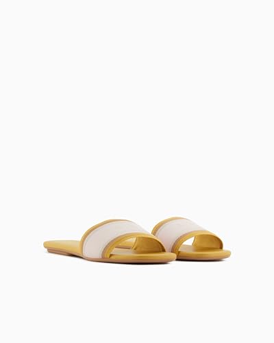 Image of Armani Exchange Women's Padded Slide on Sandal With Printed Corporate Logo on Top