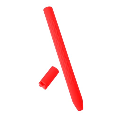 Angoily タッチスクリーンペン保護カバー スタイラスペンケース 鉛筆カバー 保護ペンカバー スタイラスペンカバー 小さなペンケース 赤 シリカゲル