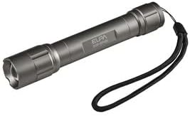 ELPA DOP-EP420 LED Flashlight, Waterproof, 250 Lumens, with Hand Strap, Battery Operated, Battery Level Display, Silver