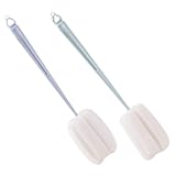 ZUNOXAZ ロングハンドルボトルブラシ ボトル洗浄用クリーニングブラシ 多用途カップ 水筒対応 耐久性素材使用 キッチン掃除ツール 2個セッ