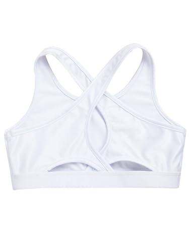 Hedmy Kids Girls Stretch Sports Bra Girls Training Bra Crop Tank Top Cami for Children Racer Back Top Vest4