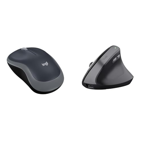 Souris sans fil Logitech M185 clic silencieux et Trust Yuno haute précision