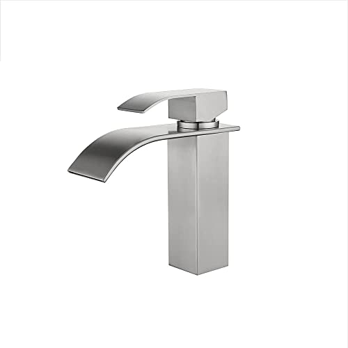 Robinet de cuisine pour lavabo et vasque à jet cascade noir - 2