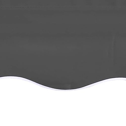 Auvent rétractable hydrofuge gris foncé 3x4,8 m en polyester pour grand balcon - 6