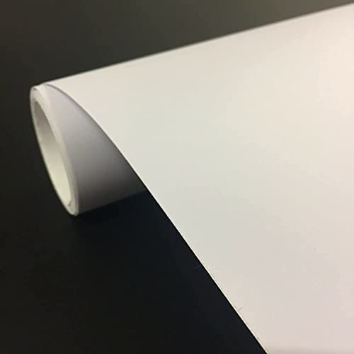 vgoltd Furniture Sticker Matt Vinyl Roll Self Adhesive Contact Paper for Kitchen Cupboards Cabinet Fridge Door Tables Drawers & Wardrobe (White, 30 x 100 cm)