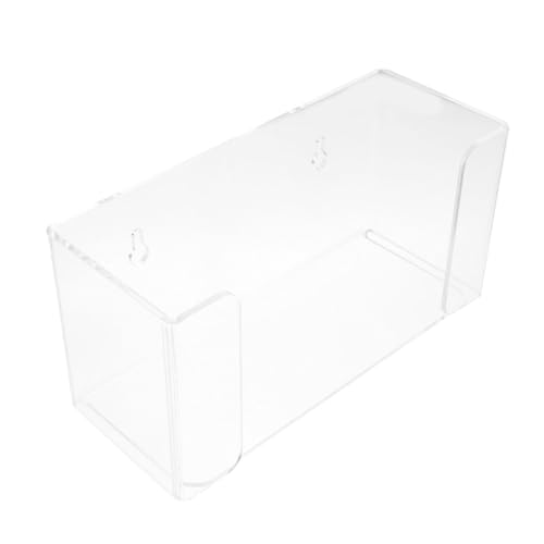 ULTECHNOVO 1 Pc Caja De Almacenamiento De Acrílico Auto Envoltura Cerrar Papelera Dispensador Contenedor De Máscara De Acrílico Soporte para Pañuelos Sin Perforaciones