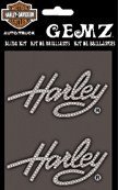 Harley Davidson Script Gemz Bling Decal Sticker