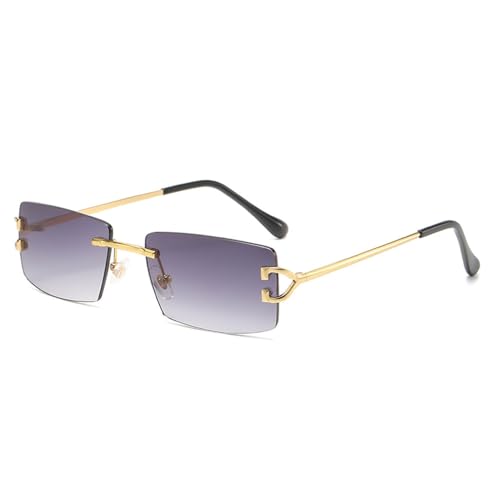 Lunettes de soleil sans monture pour femmes au design moderne et tendance