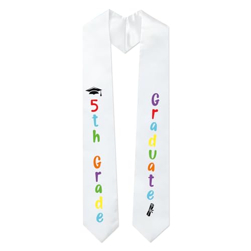 Aisosiks 5TH Grade Graduation Decorations 2026 5th Grade Graduation Stole 5TH Grade Graduation Sash for 5th Grade Graduation Party Boy Girl Kids Fifth Grade Graduation Supplies JD-5TH