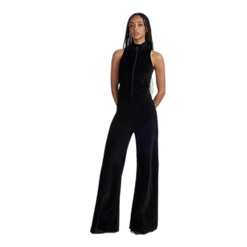 G-Star Women's Velvet Jumpsuit , Black (dk black D23519-D428-6484), L