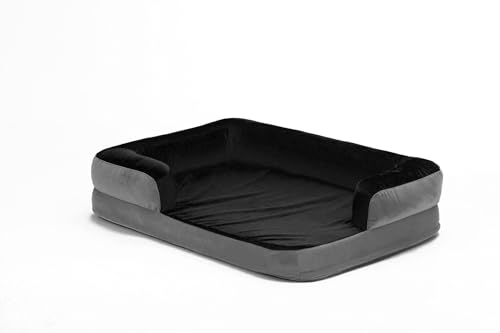 Image of Cutepups Orthopedic Dog Bed Comfortable Dog Mattress for Sleeping, Washable Cover and Non-Slip Bottom Pet Bed for Dogs (XXL Size Black and Grey)