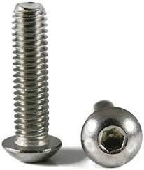 5/16-18x1-1/4 Button Head Cap Screws 6-Pack 5/16-18 X 1-1/4 Button Head Socket Cap Screws - Stainless Steel Hex Drive Screw Industrial Toggle Switches For 1-5
