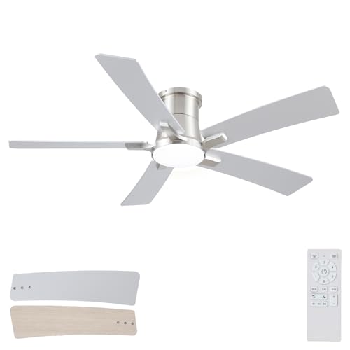 52-Inch Ceiling Fan with Lights Remote Dimmable LED