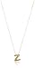 10k Yellow Gold Polished Small Initial Pendant Necklace, 17"