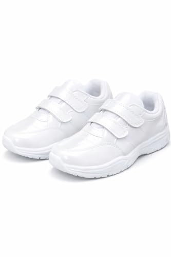 Image of HOOH Kids Unisex School Shoes Double Hook and Loop Strap Long Lasting