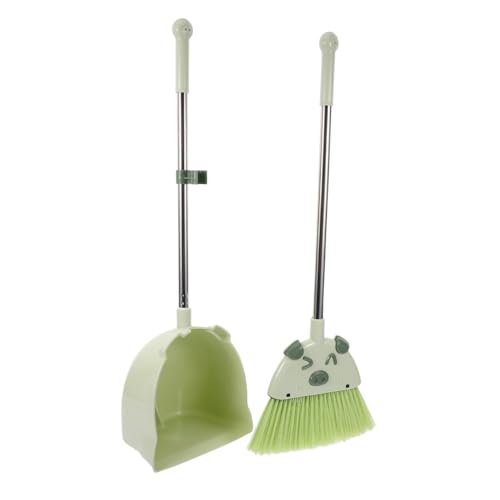 HAPINARY 2-in-1 Kids Broom Dustpan Set Long Handle Dustpan Toddler Cleaning Tools Safe Material Broom Set for Kids