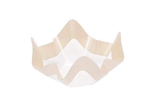 Contenitore piccolo in PET Champagne Perlato - Ciotola COPPA in plastica TRASPARENTE con Bordo Champagne - per caramelle, marshmallow, dolci, confetti ecc. - Addobbo, decorazione tavola torta, buffet