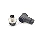 FOWIUNYE 5Pcs M12 4 Pin Male Right Angle Connector, A Code Industrial Circular Connector IP67 Unshiled Field Assembly Wireable Sensor 250V 4A AC/DC Connector