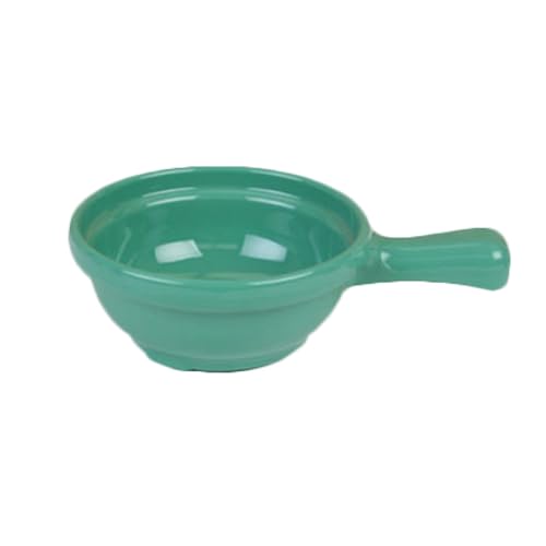 FSE CR305GR Soup Bowl, 10 oz., 6-3/4" x 4-1/4" x 2" deep, with Handle, Break-Resistant, Dishwasher Safe, Melamine, Green, BPA Free, NSF, Pack of 12