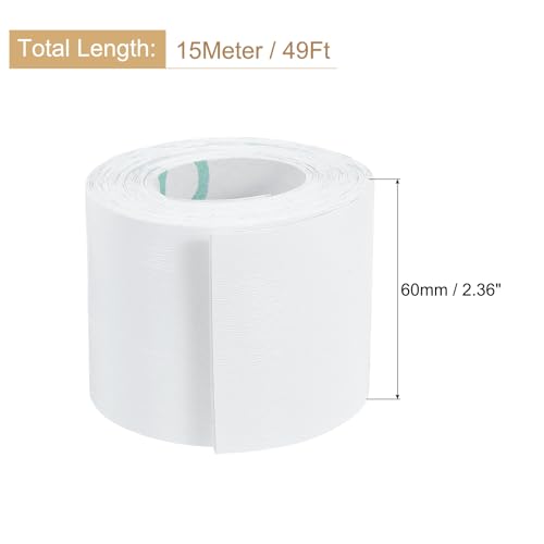 Image of uxcell 1 Roll Wood Grain Tape, 2.36 inch x 49 Ft Realistic Textured Repair Tape Self Adhesive Wood Textured Patch for Floor Wall Door Table Cabinets Desk Furniture Home Decor(White)