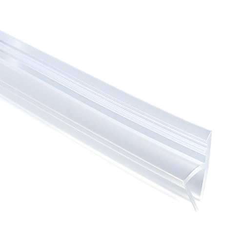 FOCMKEAS Shower Door Side Seal Strip 79 Inch H-Type Frameless Shower Door Seal H-Type Shower Door Sweep for 1/4(6mm) Thick Glass