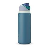 Owala FreeSip Insulated Stainless Steel Water Bottle with Straw, BPA-Free Sports Water Bottle, Great for Travel, 32 Oz, Denim
