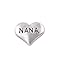 Silver NANA Heart Floating Charm