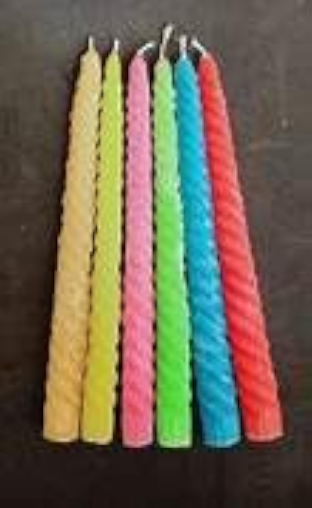 Spiral 8 Inch Candles Set of 12