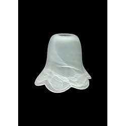 Lamparas Antiguas Pintadas De Blanco Tulipa cristal 6 petalos E-14 DIAMETRO 13 CMS ALTURA 10 CMS
