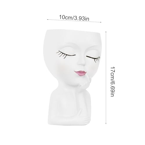 Sculpture en résine peinte à la main de 15 cm pour plante d'exception