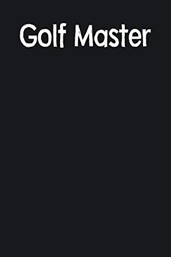 Golf Master: Lined Notebook