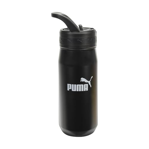 Image of PUMA unisex-adult 18oz Insulated Stainless Steel Water Bottle With Straw & Carry Handle