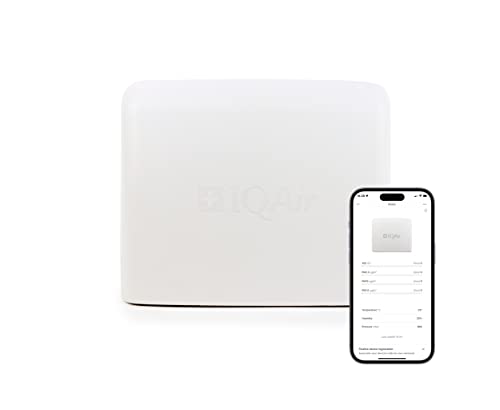 AirVisual Outdoor – Outdoor Air Quality Monitor, Detects PM1, PM2.5, PM10, Optional CO2, Temperature, Humidity, Pressure, Modular Sensor Design, Wi-Fi, LAN,...