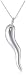 Sterling Silver Large Italian Horn Pendant Necklace, 18"