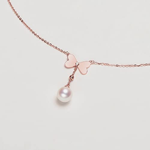 Collier perle en eau fraîche blanche pendentif argent S925 femme