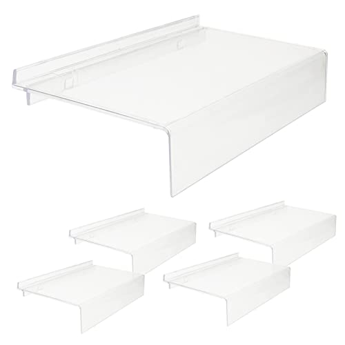 Unomor Elegant 5pcs Retail Shoe Display Rack Slat Wall Shelves for Wall Retail Display Shelves