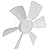Leisure Coachworks 6" Replacement White Vent Fan Blade with D-Shaft for RV roof Vent (Vent Fan Blade)