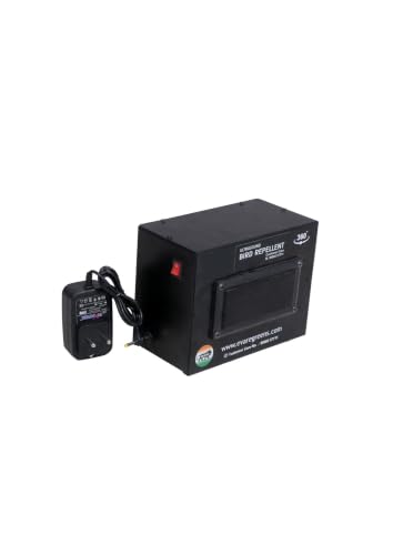 Image of Ultrasonic Bird Repellent Machine 360 Degree Coverage Bird Deterrent Device for Farm Warehouse Garden Rooftop Factory Pigeon Crow Up to 5000 Sq Ft | Noisy Machine Better for Industrial Use | Pigeon Deterrent, Plug-In Powered, All Directions Protection, Ultrasonic Sound Waves, Indoor & Outdoor Use